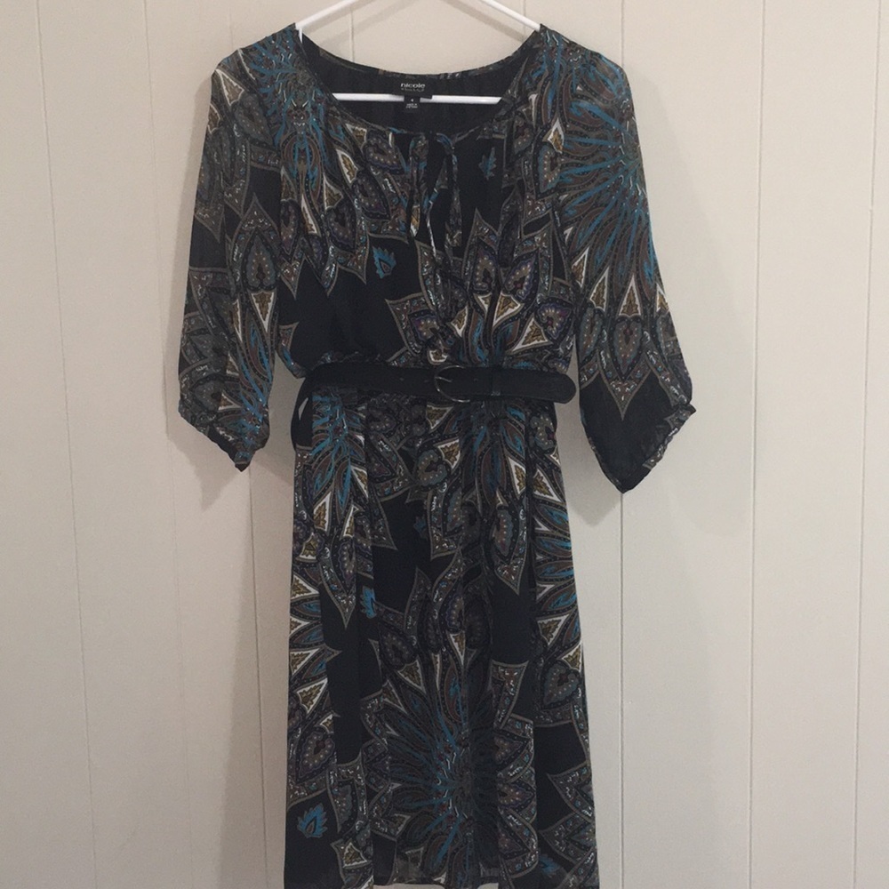 Nicole By Nicole Miller Belted Dress Size 4
